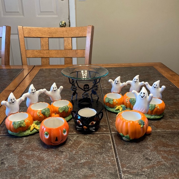 Lot of Halloween Candle Holders *PartyLite